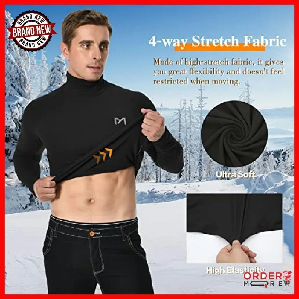 Men's Thermal Compression Base Layer Long Sleeve Mock Turtleneck